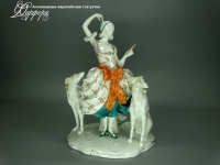 statuetka-antikvariat-germaniya-dama s zerkalom-heubach-1